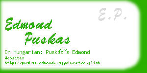 edmond puskas business card